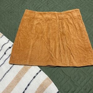 Camel corduroy forever 21 button up skirt